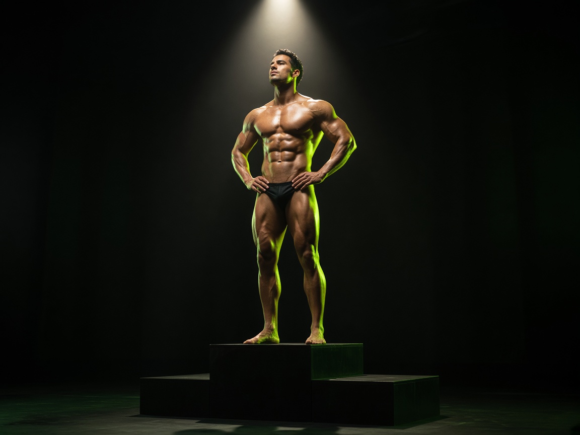 Competition stage — district-level podium